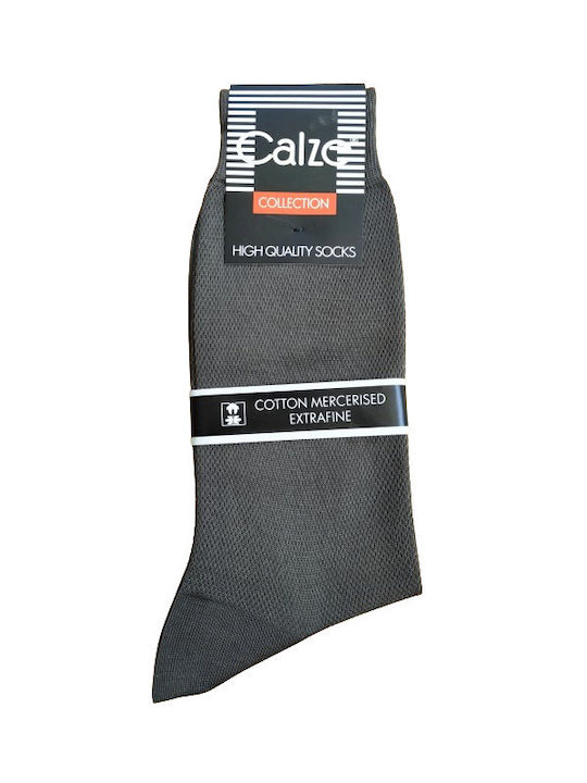 Calze Men's Solid Color Socks Dark grey