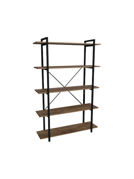 Bookcase Reson Oak-black 120x34x180cm