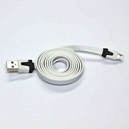 Neutralle Regular USB 2.0 to micro USB Cable Λευκό 1m