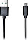 MSonic Regular USB 2.0 to micro USB Cable Μαύρο 1m (MLU532)