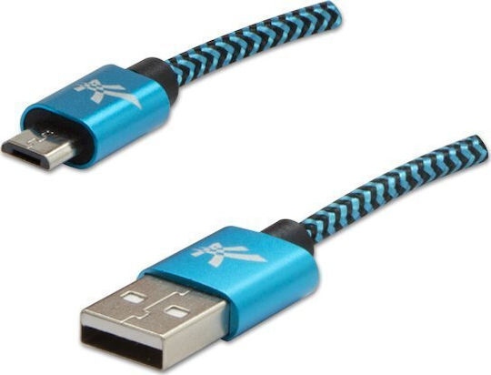 Logo Collection Regular USB 2.0 to micro USB Cable Μπλε 1m