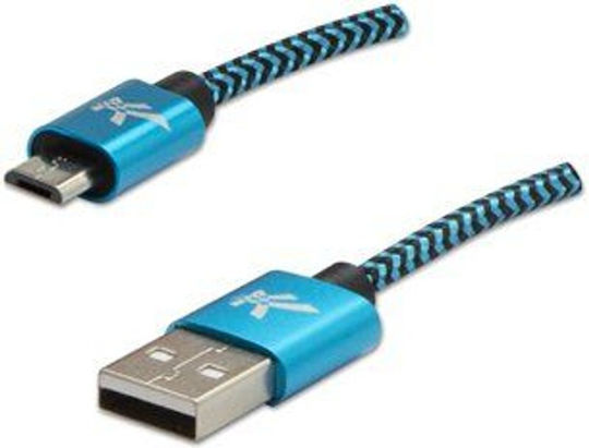 Logo Collection Regular USB 2.0 spre micro USB Cablu Albastru 1m 1buc