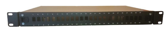 Lanview Οπτικό Patch Panel για Rack 1U 19" 24 Θυρών Μαύρο