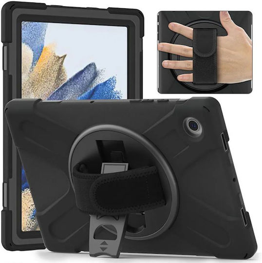 eSTUFF 360 Full Cover Plastic with Strap Set with Glass Black (Samsung Galaxy A8 10.5)