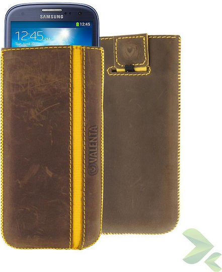 Valenta Back Cover Δερμάτινο Καφέ (HTC One)