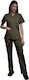 DS Wear Women's Khaki Pants & Blouse Set