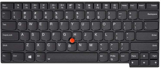 Lenovo Лаптоп Клавиатура за L480 със Задно Осветяване в Черен Цвят FRU01YP531