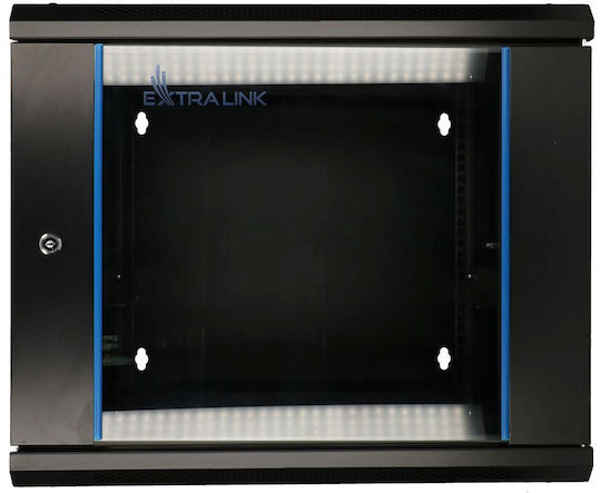 Extralink Επιτοίχια Καμπίνα Rack 6U 60x60cm Μαύρο EX.12929