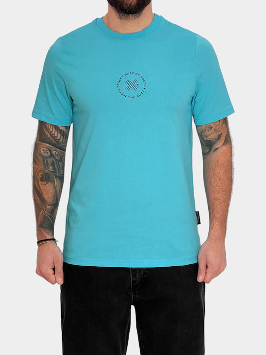 3Guys Men's Short Sleeve T-shirt Turquoise