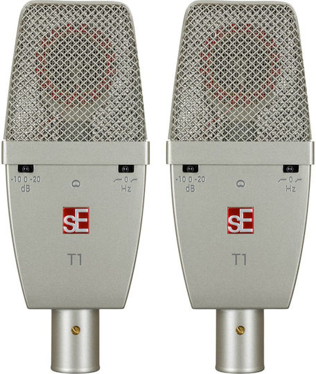 SE Electronics T1 Condenser Microphone XLR Shock Mounted for Studio Pair