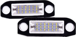 Depo Φώτα Πινακίδας Led για Volvo V50 / V60 / S60 / S80 / XC 60 / XC 90 / C70 / V40 2τμχ