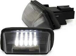 Depo Φώτα Πινακίδας Led για Citroen C3 / C4 / C5 / C6 / Saxo / Xsara Picasso / C4 Picasso / Berlingo Peugeot 206 / Partner 5008 2τμχ