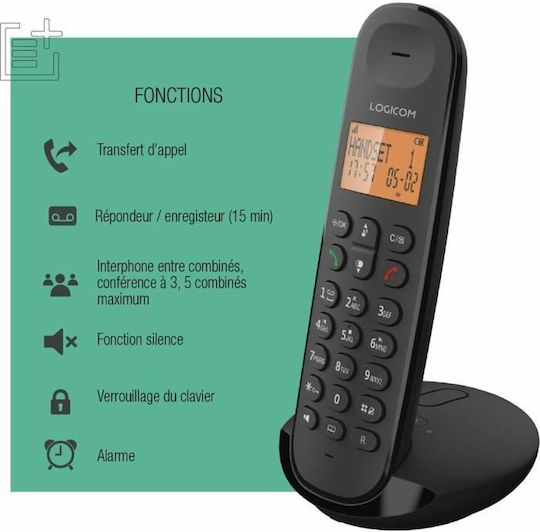 Logicom Dect Iloa 155t Solo Cordless IP Phone Black