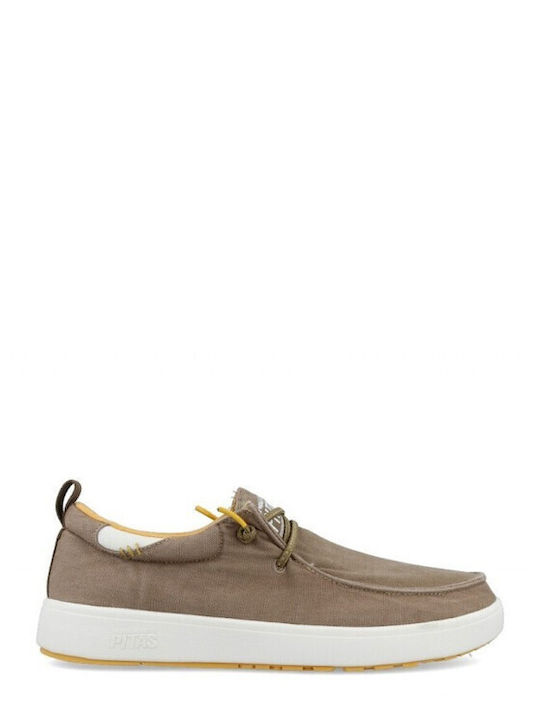 Walk In Pitas Ανδρικά Boat Shoes Taupe