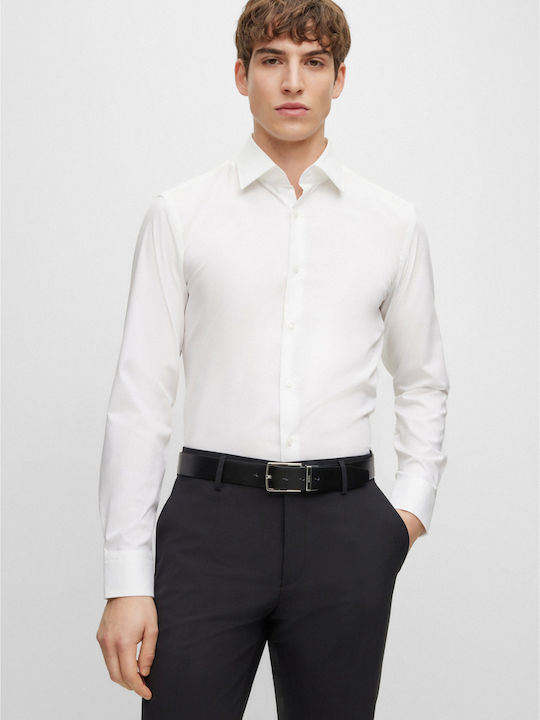 Hugo Boss Men's Shirt Long Sleeve Cotton White