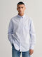 Gant Men's Shirt Long Sleeve Cotton Light Blue