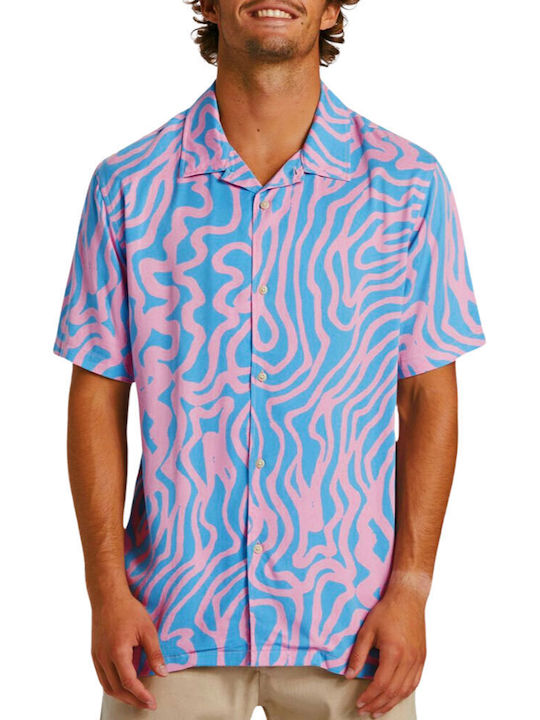 Quiksilver Pool Party Short-sleeved Shirt Blue