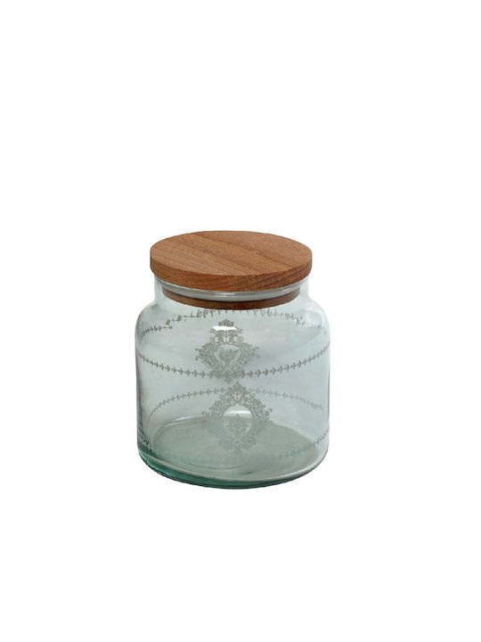 Espiel Helen Set 1pcs Jars General Use with Lid Glass Green 635ml