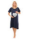 Angel's Secret Nightgown Maternity & Nursing Blue