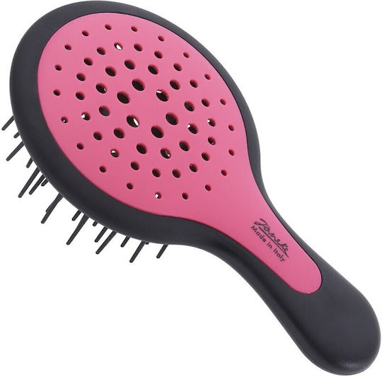 Janeke Mini Superbrush Βούρτσα Μαλλιών Black-Fuchsia