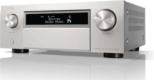 Denon Home Cinema Receiver 4K/8K 11.4 Channels with HDR and Dolby Atmos Silver