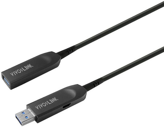 Vivolink USB 3.0 Cablu USB-A - USB-A female Negru 20m PROUSB3AAF20