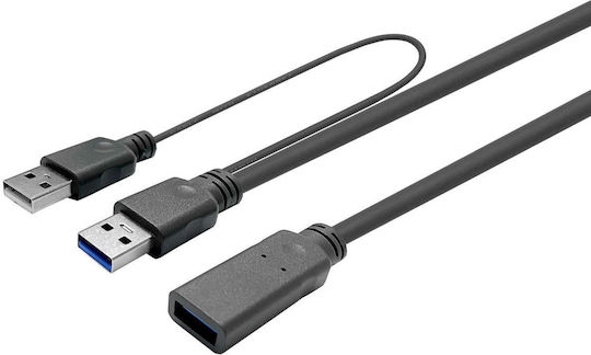 Vivolink USB 3.0 Cablu USB-A - USB-A female / USB-A Negru 3m PROUSB3AAF3C