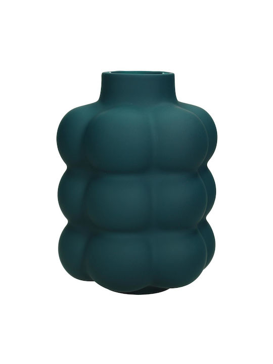 ArteLibre Decorative Vase Petrol Blue 12x17cm