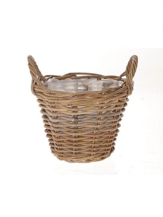 Decorative Basket Wicker with Handles 40x40cm Plastona