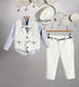 New Life Boys Baptism Suit with Vest 6pcs White