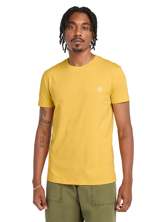 Timberland Ανδρικό T-shirt Κοντομάνικο Κίτρινο