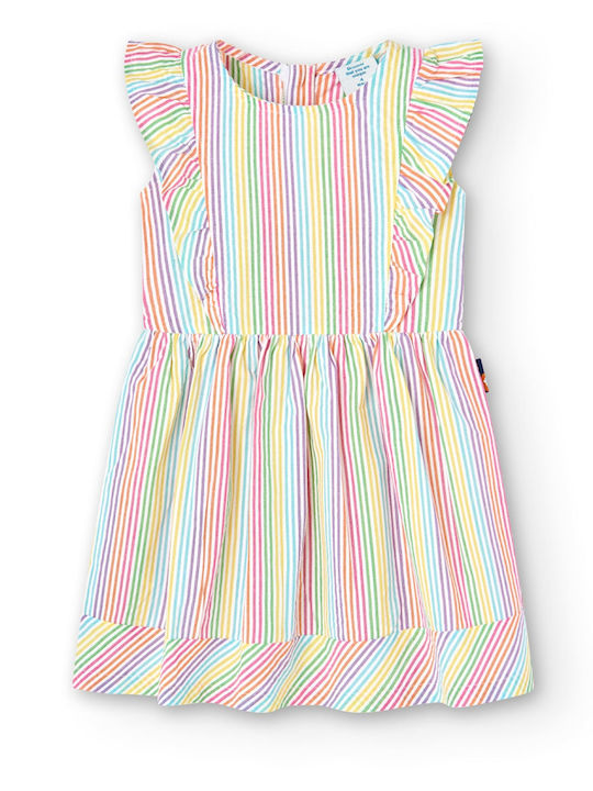 Boboli Kids Dress Striped Sleeveless Colorful