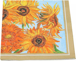 Party Napkins 33x33cm Yellow 20 Pieces