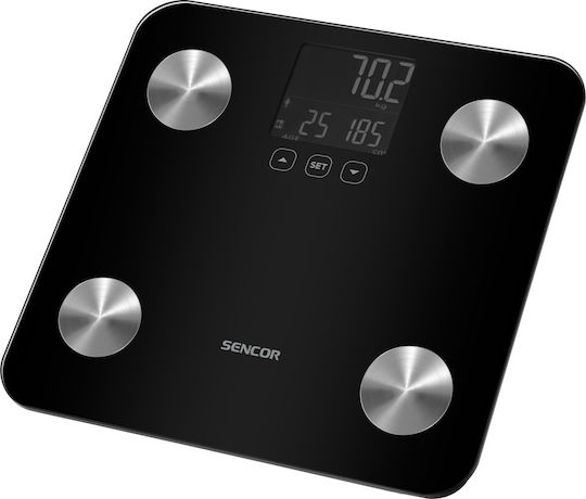 Sencor Digital Bathroom Scale with Body Fat Counter Black SBS 6026BK
