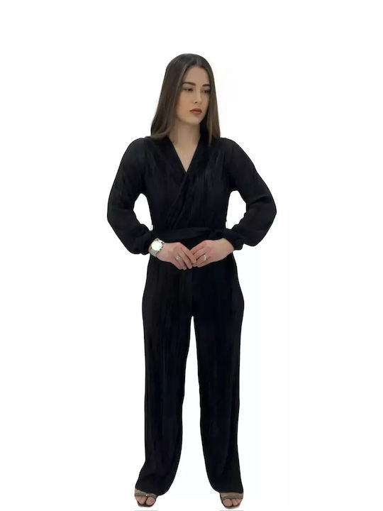 Collection Women's Long-sleeved One-piece Suit Black