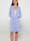 Vamp Winter Women's Robe Blue Lavender