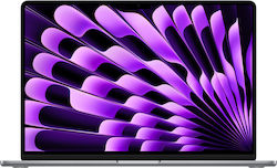 Apple MacBook Air 15" (2024) 15.3" Retina Display (M3-8-core/8GB/256GB SSD) Spațiu gri