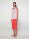 Vamp Summer Women's Pyjama Set Coral Berry