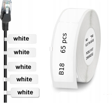 .niimbot Stickers For B18 White For Cables