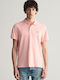 Gant Pique Bluza Bărbătească cu Mânecă Scurtă Polo Bubbelgum Pink