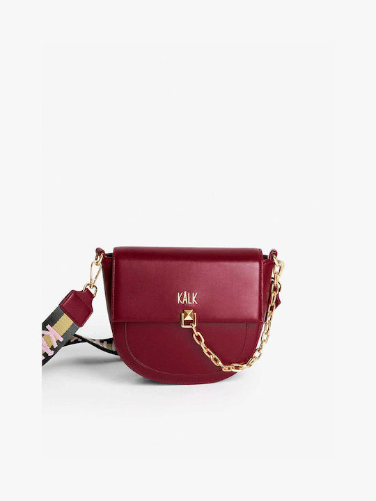 KALK Piele Geantă de damă Crossbody Burgundia