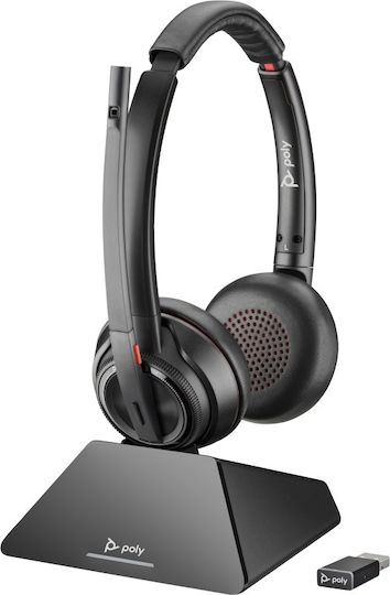 Poly Savi 8200 UC Wireless On Ear Multimedia Headphone with Microphone Bluetooth