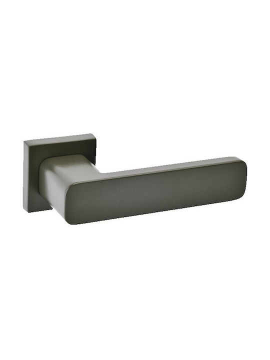 Best Lever Middle Door with Rosette Pair with Rosette Gray