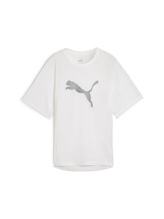 Puma Evostripe Graphic Damen T-Shirt Weiß