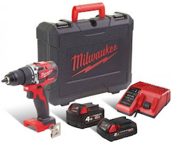 Milwaukee M18 BLPDRC -422C Percussive Drill Driver Battery Brushless 18V 1x4Ah & 1x2Ah