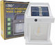 Montat pe perete Lampă Solară 600lm Alb Cald cu Senzor de Mișcare 18cmx13cmcm