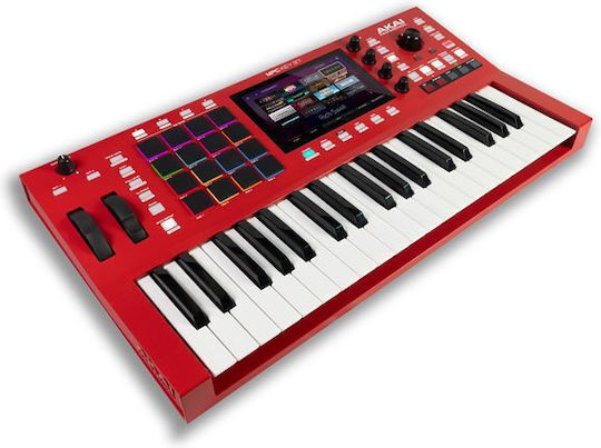 Akai Proffesional Tastatur MPC Key 37 mit 37 Tasten Standard Berührung Rot