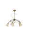 Klikareto Candelabru 5xE14 cu Cristale Bronz 100-03519