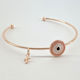 Riniotis Christening Charm Metal Rose Gold Bracelet 25 Pieces M109