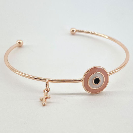Riniotis Christening Charm Metal Rose Gold Bracelet 25 Pieces M109
